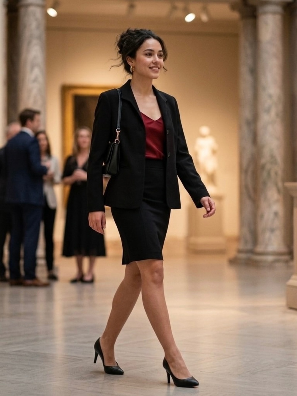 Anne Klein Black Two-Button Tailored Blazer